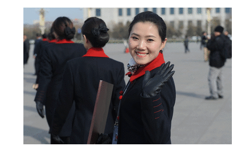 會(huì)場外的微笑