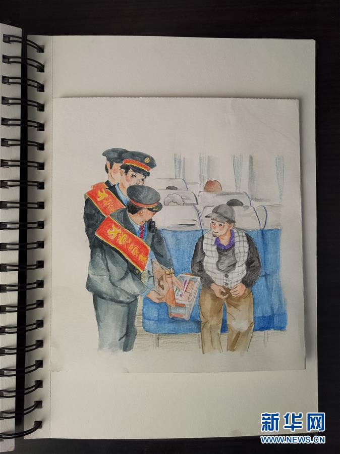 (新春走基層·圖文互動(dòng))(2)插畫(huà)里的春運(yùn)故事