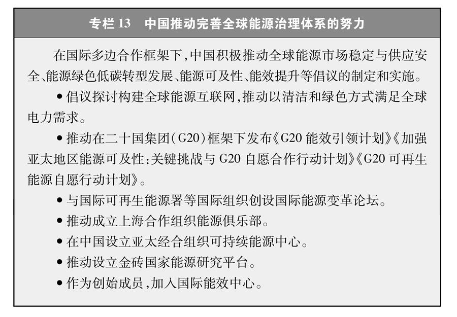（圖表）［受權(quán)發(fā)布］《新時(shí)代的中國(guó)能源發(fā)展》白皮書(shū)（專(zhuān)欄13）