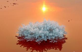 山西運(yùn)城鹽湖綻放美麗&ldquo;硝花&rdquo;