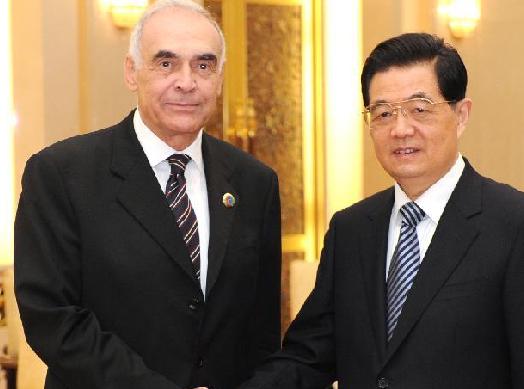 胡錦濤會見埃及總統(tǒng)特使、外長阿姆魯