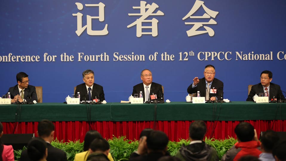 解振華、秦大河、吳曉青、胡存智、白巖松答記者問