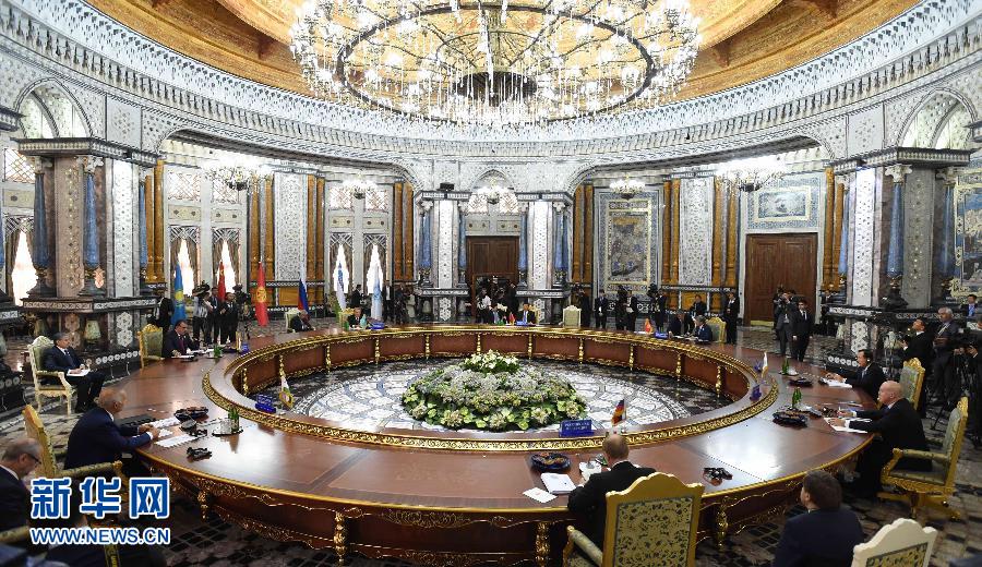 9月12日，上海合作組織成員國元首理事會第十四次會議在塔吉克斯坦首都杜尚別舉行。國家主席習(xí)近平出席會議并發(fā)表重要講話。新華社記者馬占成攝 