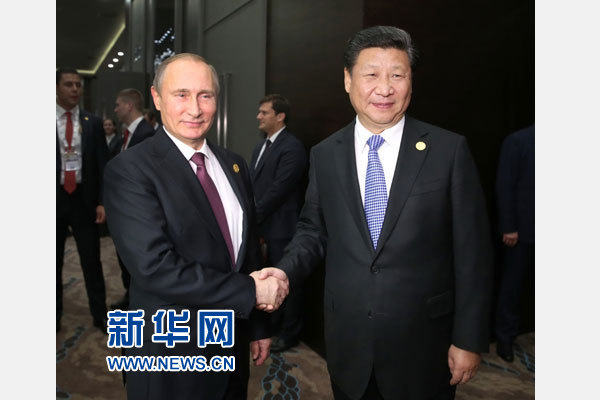 11月15日，國(guó)家主席習(xí)近平在土耳其安塔利亞會(huì)見(jiàn)俄羅斯總統(tǒng)普京。 新華社記者馬占成攝