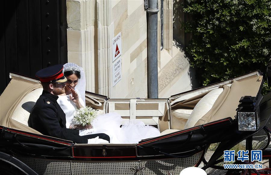 (國際)(4)英國哈里王子與梅根·馬克爾在溫莎城堡舉行婚禮