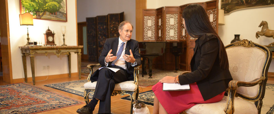 意大利駐華大使：期待中意合作更深入、更全面