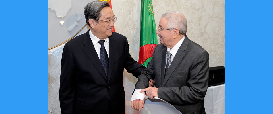 俞正聲與阿爾及利亞民族院議長本&middot;薩拉赫舉行會談