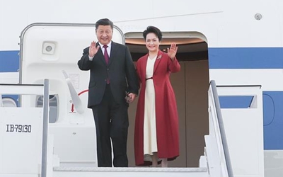 習(xí)近平抵達馬德里開始對西班牙王國進行國事訪問