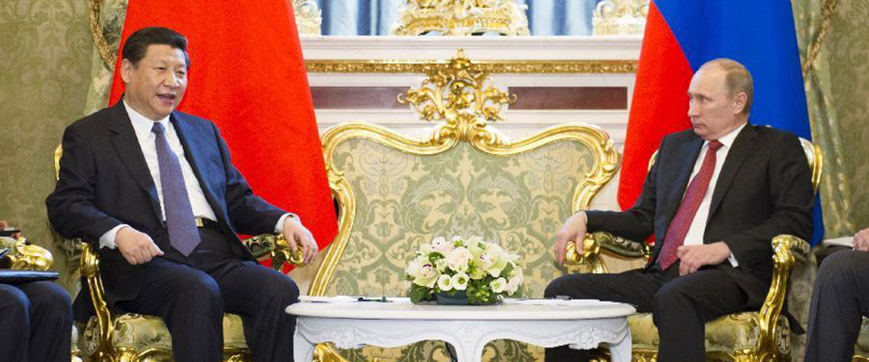 2013年3月，習(xí)近平與普京舉行會談